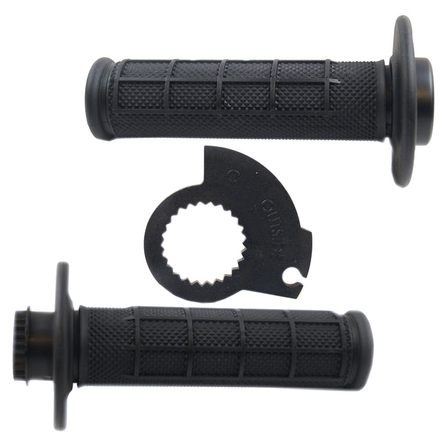 Lock On Grip Set KX RM YZ, Half Waffle Soft Black, Odi Style, FIR