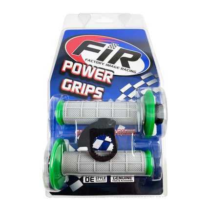 Lock On Grip Set KX RM YZ, Half Waffle Soft Grey/green, Odi Style, FIR