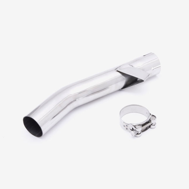 Lextek Polished Stainless Steel MP4 300mm Exhaust with Link Pipe for Yamaha FZS 600 Fazer (97-03)