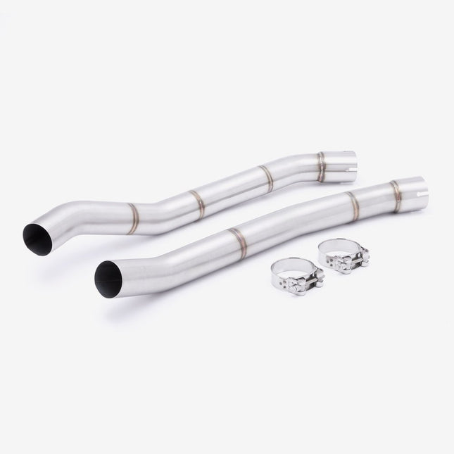 Lextek Matt Stainless Steel SP5 200mm Exhaust with Link Pipes for Kawasaki ZZR1400 (12-19)