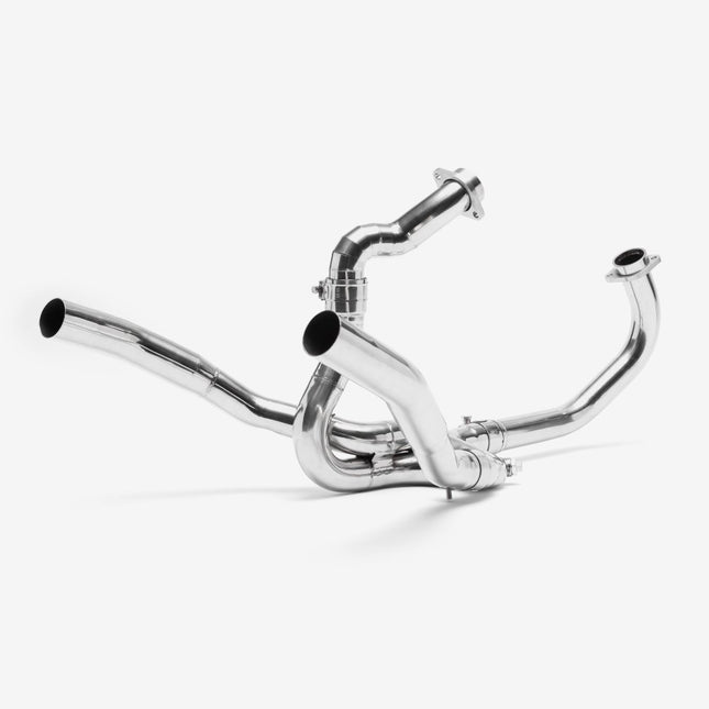 Lextek Polished Stainless Steel SP4 300mm Exhaust System for SUZUKI SV1000 (03-07)