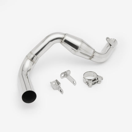 Lextek Matt Stainless Steel CP1 150mm Exhaust with Link Pipe for KTM 390 Duke (13-16)