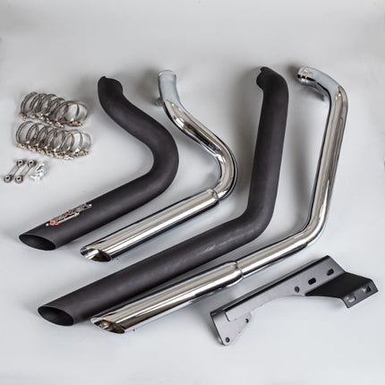Lextek Black Exhaust System for Harley Davidson Sportster 883/1200 (04-13)