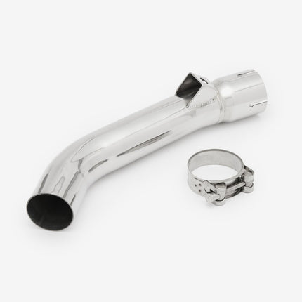 Lextek Matt Stainless Steel GP1 240mm Exhaust with Link Pipe for Honda VFR 800 (97-01)