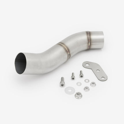 Lextek Matt Stainless Steel VP1 300mm Exhaust with Link Pipe for Ducati Monster 797 (17-18)