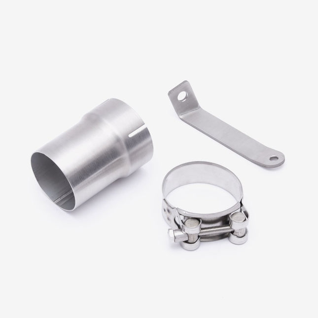Lextek Matt Stainless Steel OP1 350mm Exhaust with Link Pipe for Ducati Multistrada 1200 (15-17)