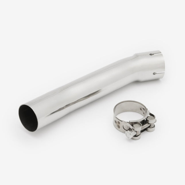 Lextek Polished Stainless Steel MP4 300mm Exhaust with Link Pipe for Suzuki SV650 (99-02)