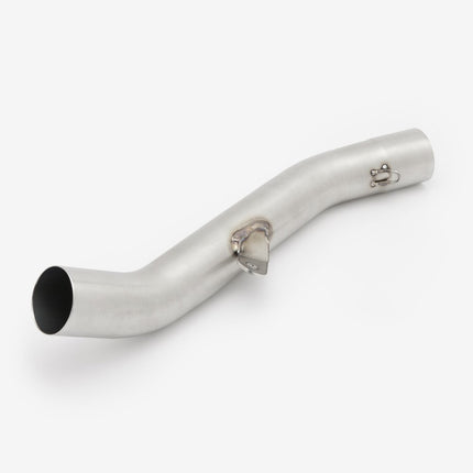 Lextek Matt Stainless Steel GP1 240mm Exhaust with High Level Link Pipe for Yamaha YZF R6 (17-22)