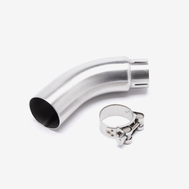 Lextek Polished Stainless Steel MP4 300mm Exhaust with Link Pipe for Yamaha MT-03 (16-22)