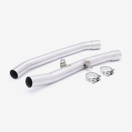 Lextek Stainless Steel YP4 Stubby Exhaust 200mm with Link Pipes for Kawasaki ZZR1400 (08-11)