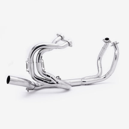 Lextek Matt Stainless Steel OP1 350mm Exhaust with Link pipe for Honda VFR800 2014-2021