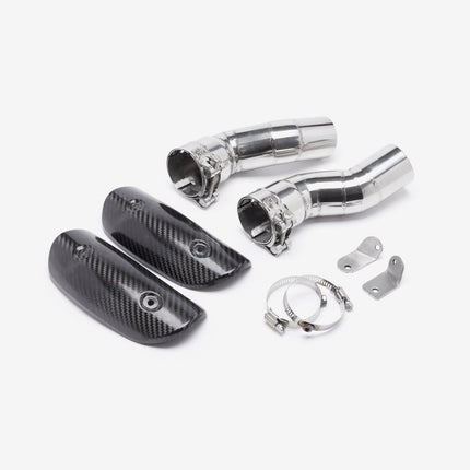 Lextek Matt Carbon Fibre OP8C Exhaust 350mm with Link Pipes for Suzuki GSX 1300 R Hayabusa (21-24)