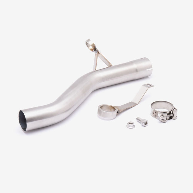Lextek Matt Stainless Steel OP1 350mm Exhaust with Link Pipe for BMW F900 R/XR 2020-2026