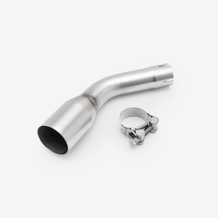 Lextek YP4 Stainless Steel 200mm Polished with Link pipe for Kawasaki Z125 2018-2024