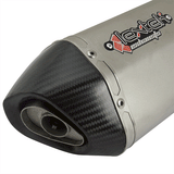 Lextek S41 Matt S/Steel Hexagonal Exhaust Silencer 4 Bolt Fixing