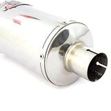 Lextek Polished Stainless Steel YP4 Stubby Exhaust Silencer 200mm 51mm