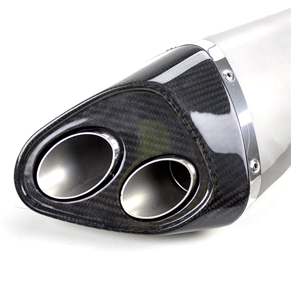 Lextek Matt S/Steel VP6 Tri Oval Exhaust Silencer 51mm