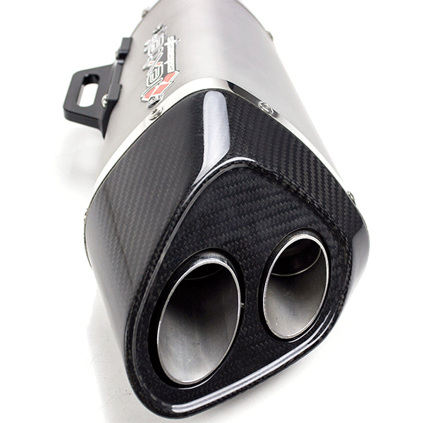 Lextek Matt S/Steel VP6 Tri Oval Exhaust Silencer 51mm