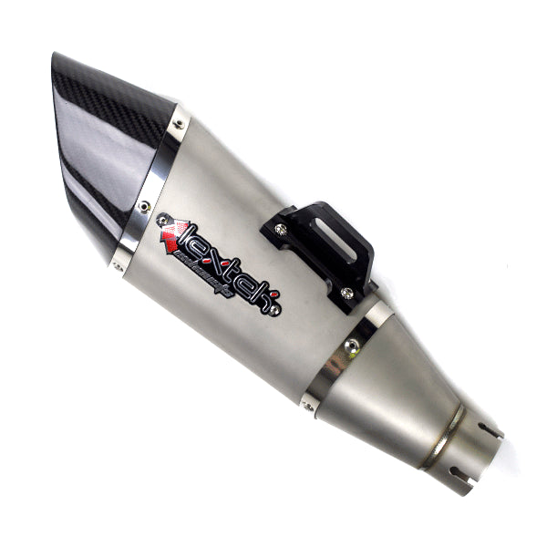 Lextek Matt S/Steel VP6 Tri Oval Exhaust Silencer 51mm
