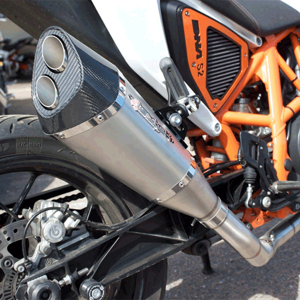 Lextek Matt S/Steel VP6 Tri Oval Exhaust Silencer 51mm