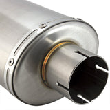 Lextek Stainless Steel RP1 Oval Exhaust Silencer 400mm with Matt Carbon Tip 51mm