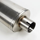 Lextek Stainless Steel RP1 Oval Exhaust Silencer 400mm with Matt Carbon Tip 51mm