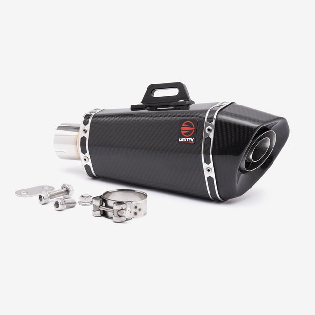 Lextek Carbon Fibre XP8CL Exhaust Silencer 210mm 51mm (Left Hand)