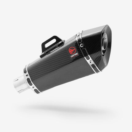 Lextek Carbon Fibre XP8C 210mm Exhaust with Link Pipes for Kawasaki Z1000SX With Luggage (11-19)