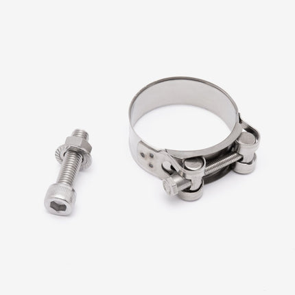 Lextek Matt Stainless Steel XP10L Hexagonal Exhaust Silencer 210mm 51mm (Left Hand)