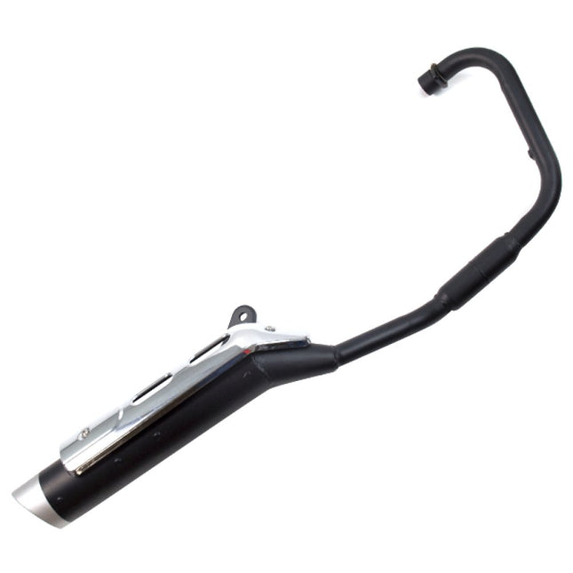 125cc Black Exhaust System EURO 4 with Chrome Guard for ZS125-79-E4, ZS125-79H, ZS125-79-E5