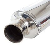 Lextek Chrome Stainless Steel OP5 Exhaust Silencer 250mm 51mm