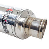 Lextek Chrome Stainless Steel OP5 Exhaust Silencer 250mm 51mm