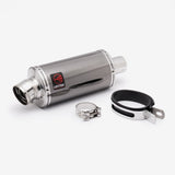 Lextek Dark Tint Stainless Steel OP16 Exhaust Silencer 250mm 51mm