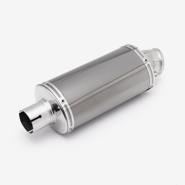 Lextek Dark Tint Stainless Steel OP16 Exhaust Silencer 250mm 51mm