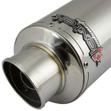 Lextek Polished Stainless Steel Y31 Stubby Exhaust Silencer 200mm (3 Bolt)