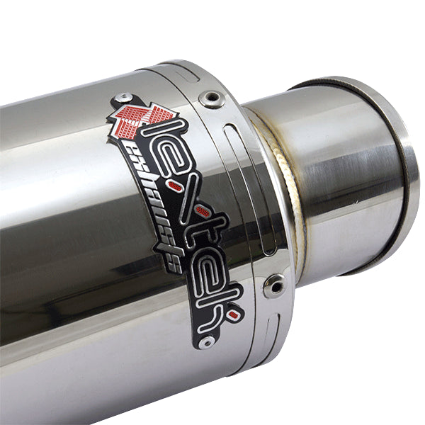 Lextek Polished Stainless Steel Y31 Stubby Exhaust Silencer 200mm (3 Bolt)