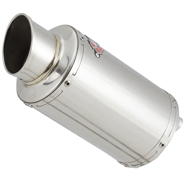 Lextek Polished Stainless Steel Y31 Stubby Exhaust Silencer 200mm (3 Bolt)