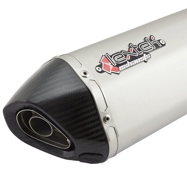 Lextek S31 Matt S/Steel Hexagonal Exhaust Silencer (3 Bolt) Bandit