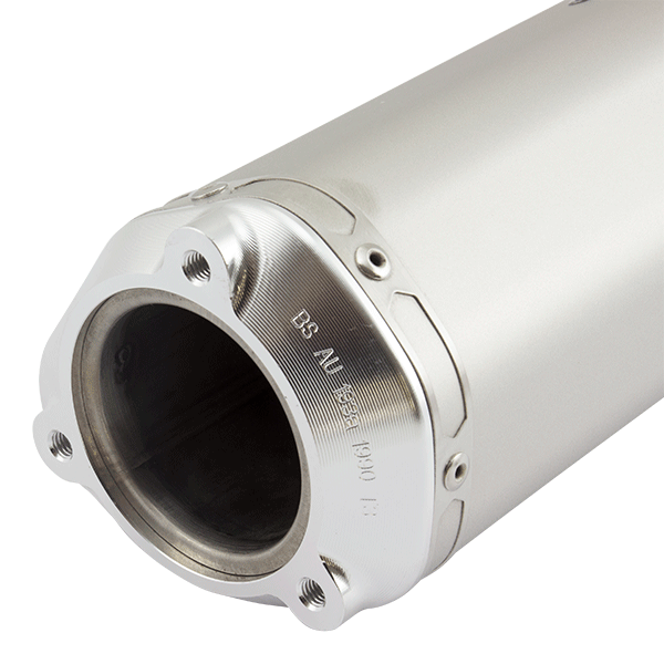 Lextek S31 Matt S/Steel Hexagonal Exhaust Silencer (3 Bolt) Bandit