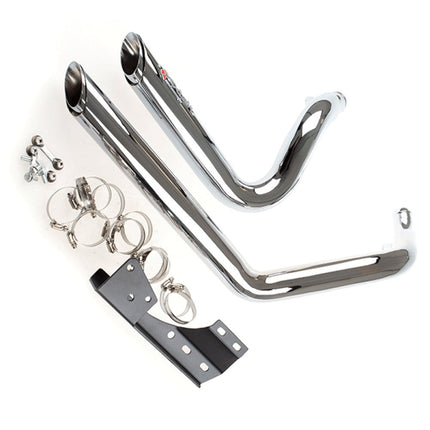 Lextek Chrome Exhaust System for Harley Davidson Sportster 883 / 1200 (04-13)