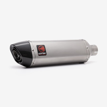Lextek Matt Stainless Steel VP1 Exhaust Silencer 300mm with Carbon Tip 51mm