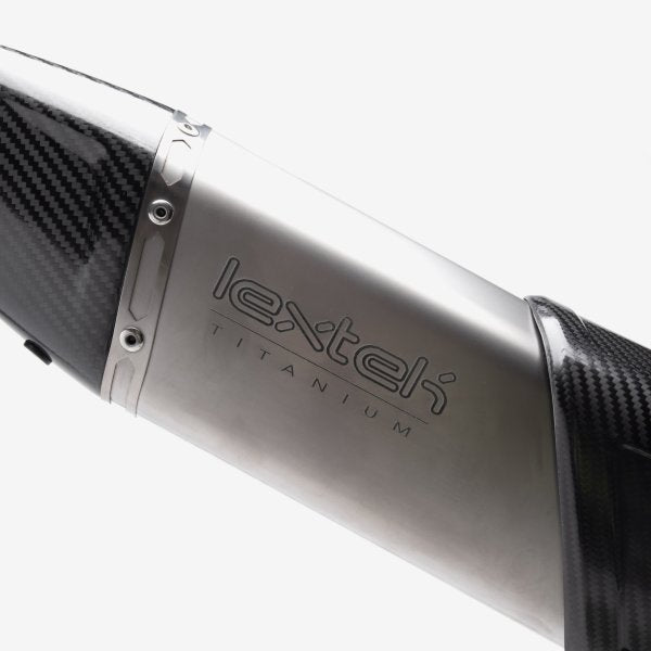 Lextek Titanium Exhaust Silencer for Yamaha YZF R6 (17-19) 60mm for Carbon Fibre Heat Guard