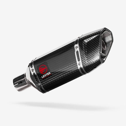 Lextek Carbon Fibre SP11C 200mm Twin Underseat with Link Pipe for Triumph Speed Triple 1050 (11-15)