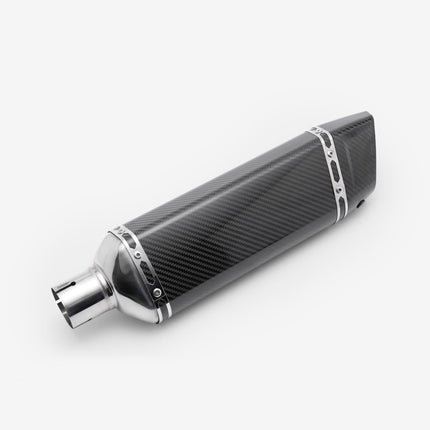 Lextek Gloss Carbon Fibre SP9C Exhaust Silencer 300mm 51mm