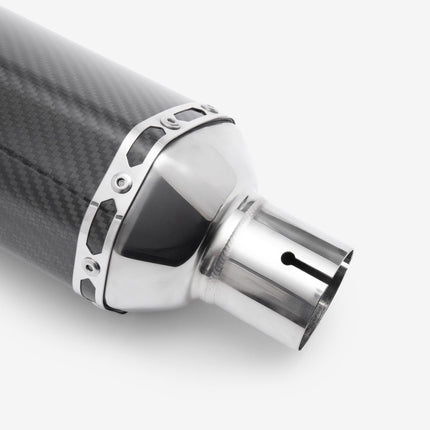 Lextek Gloss Carbon Fibre SP9C Exhaust Silencer 300mm 51mm