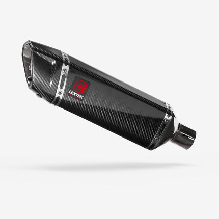 Lextek Gloss Carbon Fibre SP9C 300mm with Link Pipe for Cf moto 450 MT (23-26)