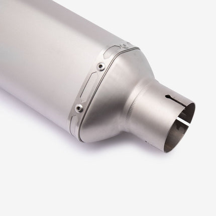 Lextek Matt Stainless Steel ST7 Exhaust Silencer 400mm with Carbon Tip 60mm