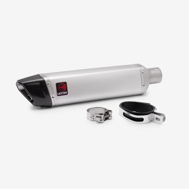 Lextek Matt Stainless Steel ST7 400mm Exhaust System for Suzuki SV650 (03-15)
