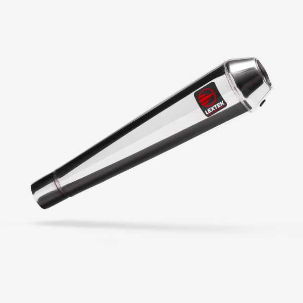 Lextek Polished Stainless Steel AC1L Classic Silencer for Motorcycle