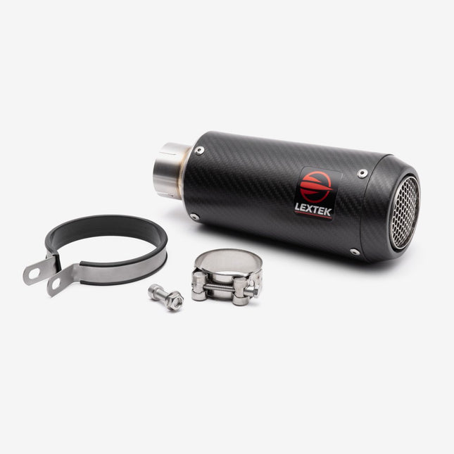 Lextek Left Carbon Fibre CP9CL Exhaust Silencer 180mm 51mm